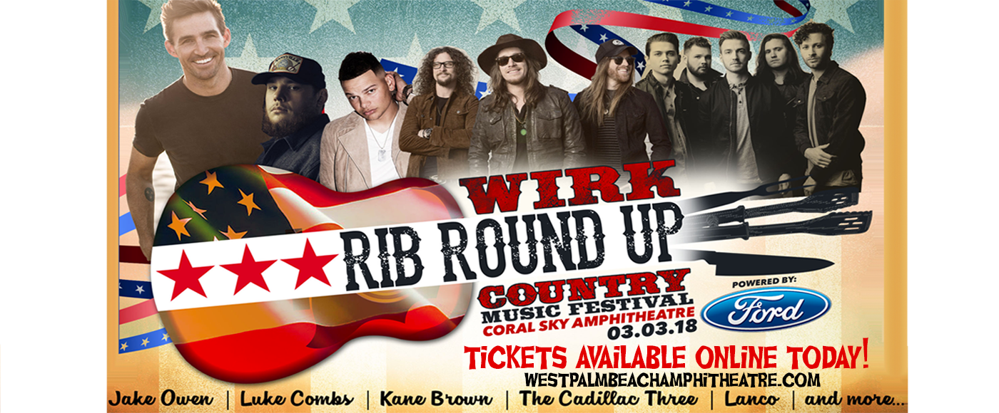 WIRK's Rib Roundup Country Music Festival Jake Owen, Luke Combs, Kane