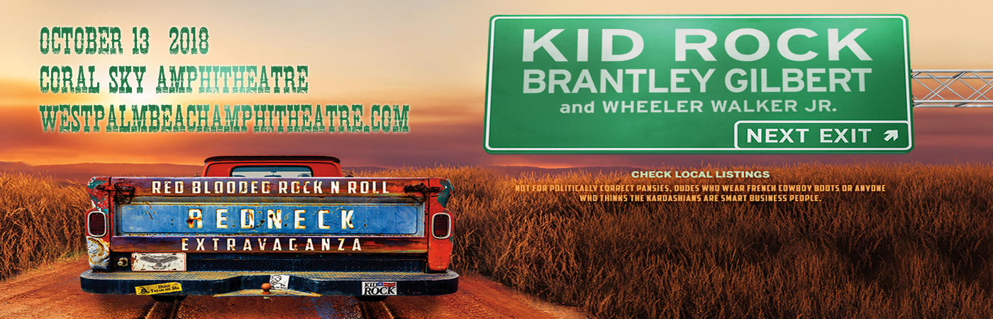 Kid Rock, Brantley Gilbert & Wheeler Walker Jr.